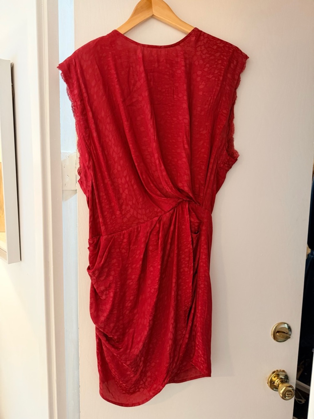 Iro Dedora Deep Pink Mini Dress Draped Twist - Like New - Size 42 (eu)